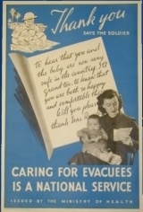 poster: caring for evacuees is a national service