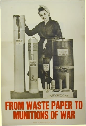 From waste paper to munitions of war.
