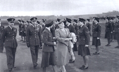 The King and Queen visiting
              RAF Tempsford November 1943 
              [B H Atkins]