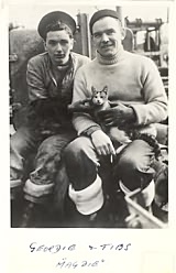 'Geordie and Tibs' with Bill Smith on HMS Magpie