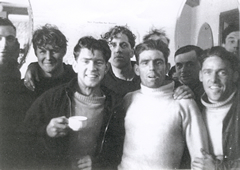 The crew of ML 192 captured at St Nazaire.  George Davidson fourth from left.