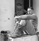 Godfrey Talbot behind the lines, shortly before the Alamein battle