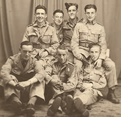 Photograph taken Oct 1941. Syd Burrow with friends
