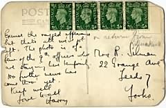 Reverse of the photograph of Capt Harry Silman (right)