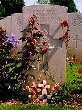 Private Mullally's grave at The Commonwealth War Cemetery, Bayeux.